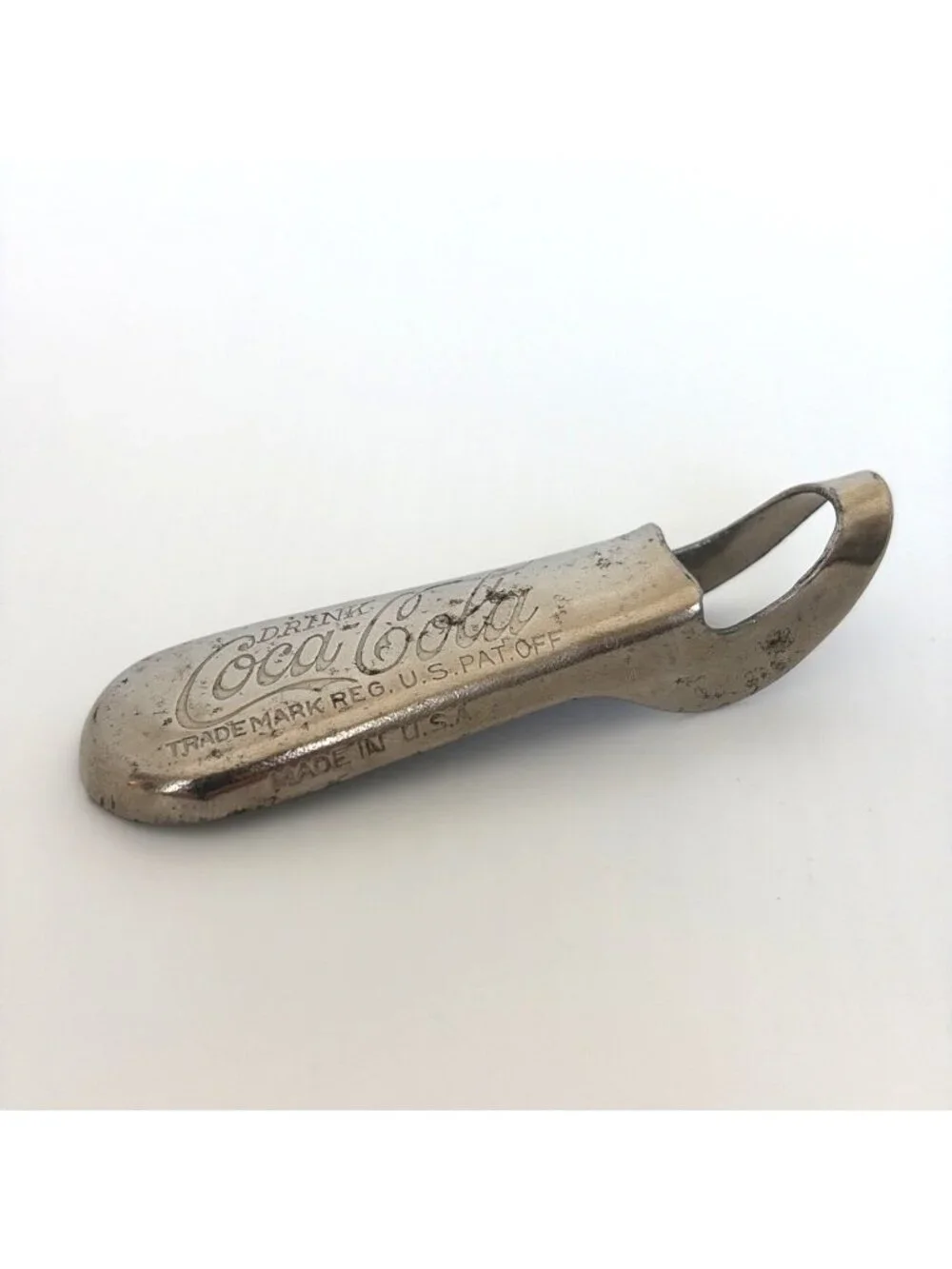 Vintage Drink Coca-Cola Embossed Steel Bottle Opener Shoehorn Style 3